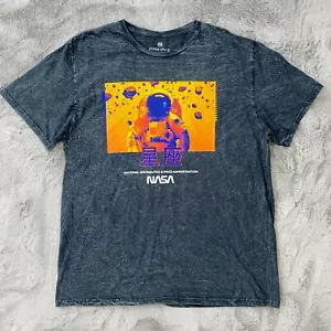 HYPER SPACE T-Shirt Gr. XL NASA gelb Astronaut distressed Batik grau - Bild 1 von 7