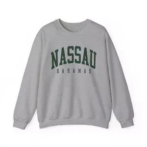 Nassau Bahamas Trip Moving Sweatshirt Gifts Crew Neck Pullover Shirt Men Unisex - Picture 1 of 8