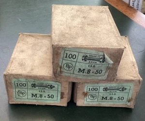BP Nuts & Bolts I.S.O 4190 M8x50 Grade 4-6 ( 100 Pcs x3 Boxes) - Picture 1 of 3