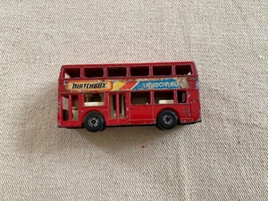 Red Round London Bus Metal Matchbox Vintage Collectible Toy 1981 - Picture 1 of 6