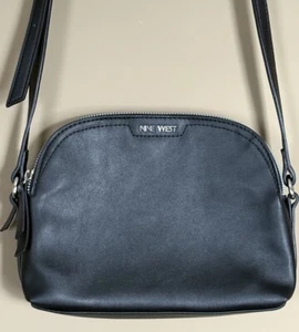 Nine West Damen-Umhängetasche Schultertasche Handtasche schwarz verstellbarer Riemen 9" x 7" - Bild 1 von 11