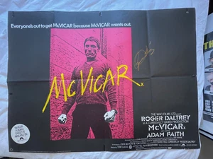 McVicar Original Quad Movie Cinema Adam Faith Roger Daltrey The Who 1980 SIGNED - Picture 1 of 1