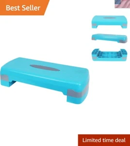 Adjustable Workout Aerobic Stepper - Non-Slip, 27" Plastic Trainer - Lightweight - Picture 1 of 8