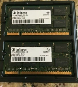 Infineon PC2700 512MB x 2 1GB DDR 333 Laptop Memory - Picture 1 of 1