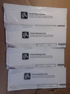 Zebra LONG CLEANING CARD (Pack of 4) FOR USE WITHP100 SERIES CARD PRINTERS - Picture 1 of 6