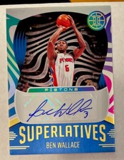 2020-21 Panini Illusions Basketball BEN WALLACE Superlatives Auto Pistons HOF