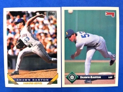 MLB - Shawn Barton 1993 Topps & 1993 Donruss Baseball - Mariners - Image 1 of 2