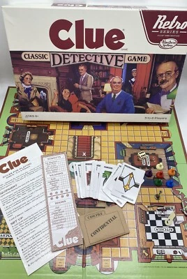 Cluedo Retro Series American USA Classic Board Game Clue Murder Mystery COMPLETE - Image 1 of 4
