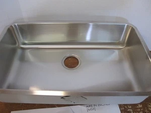 ELKAY ELUH2816 LUSTERTONE UNDERMOUNT STAINLESS STEEL SINGLE KITCHEN SINK MSR$735 - Picture 1 of 7