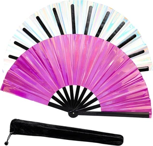 Boots on the Ground Clack Fan – Laser Purple Foldable Dance Fan for Women - Picture 1 of 11