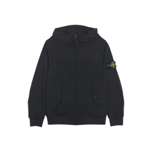 (Kids) Stone Island Hood Zip Up Black - 25SS - Picture 1 of 1