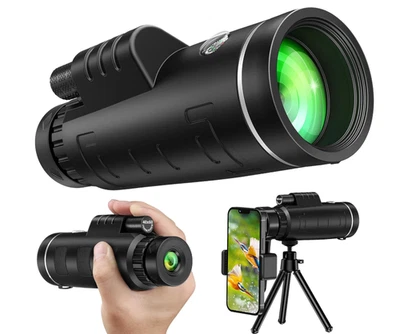 40x60 Black Adult High Definition Monocular Telescope Travel Camp Hike US Seller - Image 1 of 4