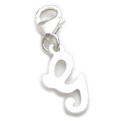Buchstabe G Initial Sterling Silber Charm auf 9mm Clip .925 x 1- - Bild 1 von 4