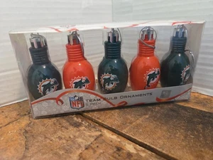 Miami Dolphins NFL Team Bulb Ornaments 5er Pack Forever Collectables - Bild 1 von 5