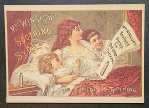 Vintage Postkarte - Mrs Winslows beruhigender Sirup - Kinder zahnen - 1985 - Bild 1 von 5