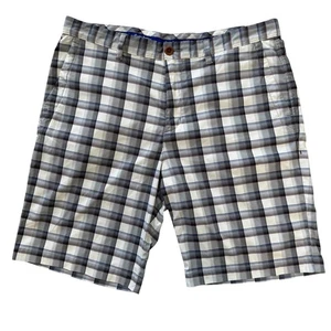 Tommy Bahama 35x10 Gray Plaid Relaxed Fit Stretch Men's Performance Golf Shorts - Picture 1 of 8