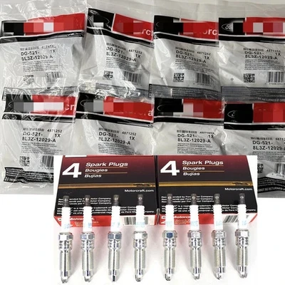 OEM Motorcraft 8 Ignition coil DG521 & 8 Spark Plug SP509 For Ford F150 4.6 5.4L - Image 1 of 2