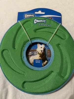 Chuckit! ZIP FLIGHT AMPHIBIOUS FLYING RING Floats Dog Fetch Toy MEDIUM - Image 1 of 4