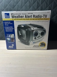 Radio de alerta meteorológica canal meteorológico rastreador de tormentas TV LED luz cargador de manivela - Imagen 1 de 8