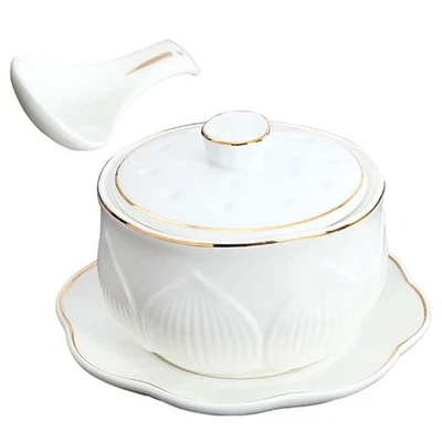  1 Set Ceramic Stew Pot Lidded Soup Bowl Small Bowl Ceramic Soup Stew Pot Soup - Bild 1 von 4