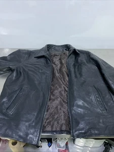 Chaqueta de cuero negra para hombre St Johns Bay talla L - Imagen 1 de 7