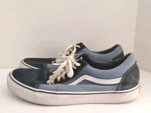 Vans Old Skool Shoes Mens Size 12 Blue White Skateboarding Athletic Sneakers - Picture 1 of 8