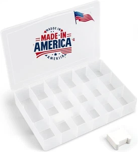 Stickgarn Organizer Box mit 50 Pappspulen - 1er Pack, transparent  - Bild 1 von 9