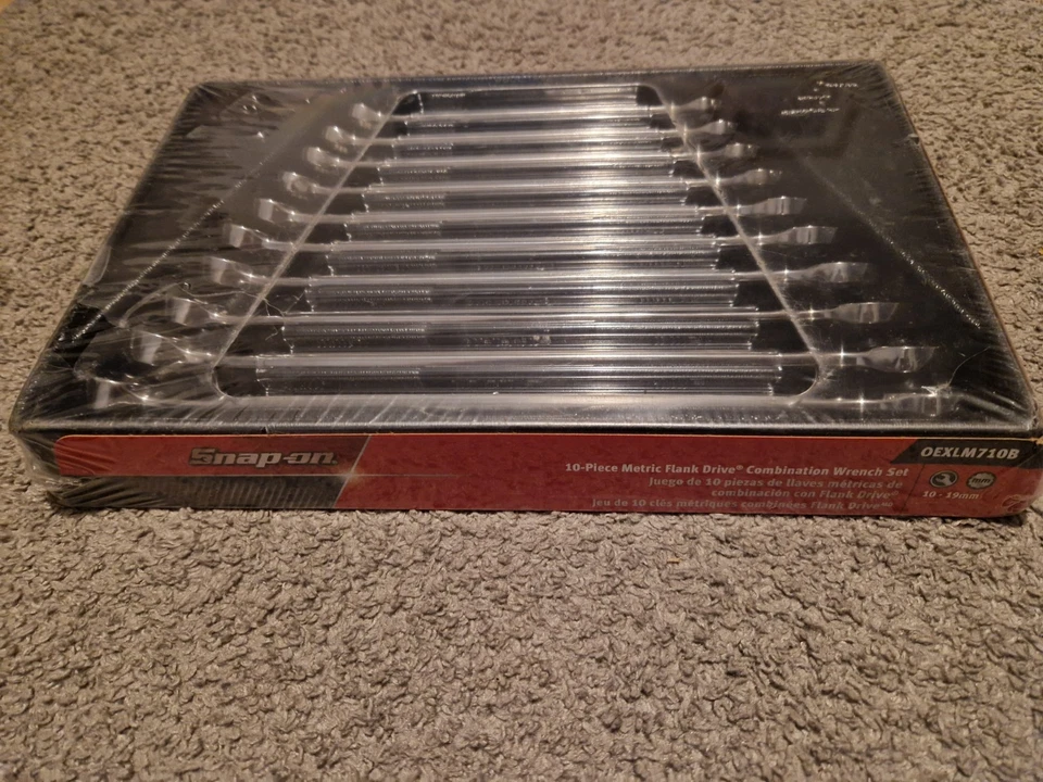 Snap On, OEXLM710B 10pc 10-19mm Long Metric Combination Spanner’s Flank Drive - Image 1 of 1