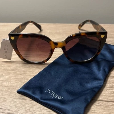 Gafas de sol J.Crew Tortuga para mujer con detalle de corazón CD887 NUEVAS CON ETIQUETAS Foto 1 de 4