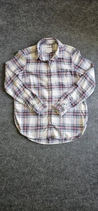 American Eagle weicher Flanell Boyfriend Fit Damen rot weiß blau Größe Medium - Bild 1 von 11