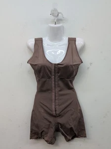Damen Post-OP Bauch Kontrolle Po-Lifter Ganzkörper Reißverschluss Shapewear braun - Bild 1 von 7