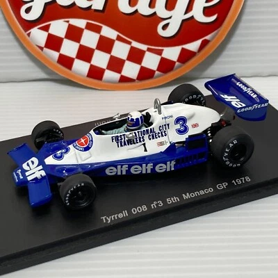 Spark 1/43 Tyrrell 008 #3 5th Monaco GP 1978 Didier Pironi resin model S1731 - Image 1 of 4