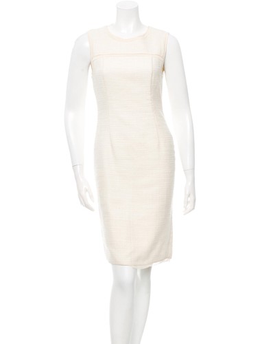 OFF WHITE MAGASCHONI Abito senza maniche Boucle avorio panna bianco sporco tessuto 2