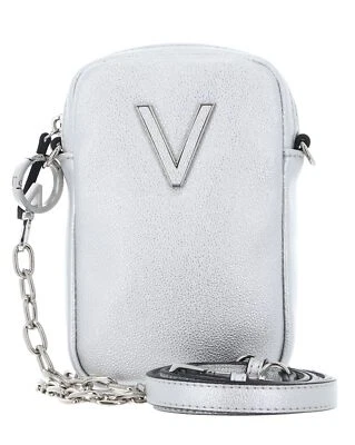 VALENTINO borsa a tracolla per cellulare Queens Mobile Phone Case Argento - Immagine 1 di 4