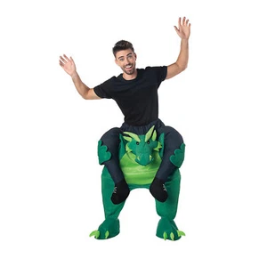 Halloween Express Adult Carry Me Dragon Costume - Size One Size Fits Most - Gree - Picture 1 of 2