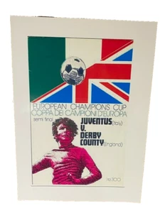 1973 EUROPEAN CUP SEMI-FINAL - A4 PRINT - JUVENTUS V DERBY COUNTY - Picture 1 of 1