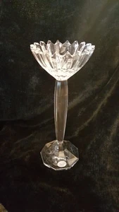 Rogaska Clear Crystal Candle Holder 9 3/4" Tall Made in Slovenia - Picture 1 of 7