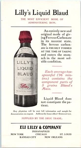Lilly's Liquid Blaud Ferrous Carbonate Quack Flyer - Eli Lilly Indianapolis C6 - Foto 1 di 2