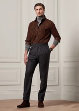 Brand New Men's Brown Suede Shirt Real Soft Sheepskin Suede Causal Overshirt