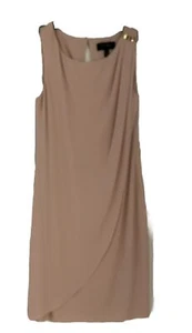 Jessica Simpson Light Pink Black Label Sheath Dress 2 Gold Embellishment - Picture 1 of 7