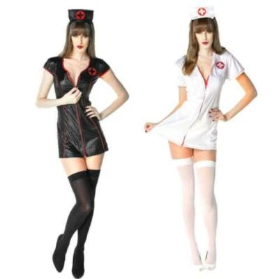 SOWEST Nurse Costume Sexy Hen Party Uniform Naughty Halloween Fancy Dress