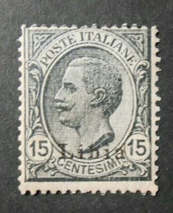 ITALIA ITALY 1921 Colonie LIBIA " F. Italia del 1919 SVR " 15c grigio VLH* ss 33 - Picture 1 of 1