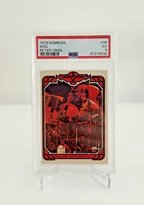 1978 Donruss Kiss Peter Criss Card #36, PSA 5 - Foto 1 di 2