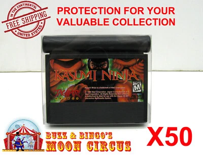 50x FUNDA CAJA PROTECTORA DE PLÁSTICO TRANSPARENTE PARA CARTUCHOS DE JUEGO ATARI JAGUAR Foto 1 de 4
