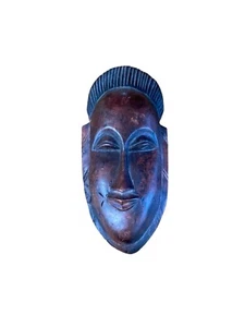 Vintage Wood African Tribal Mask Hand Carved Wall Decor 7.6” X 3.6” #36 - Picture 1 of 2