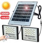 Solar Powered LED Double Floodlights Garage Shed Light Garden Indoor Outdoor New