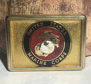 Nos US Marine Corp Gold Colored Belt Buckle - Picture 1 of 2