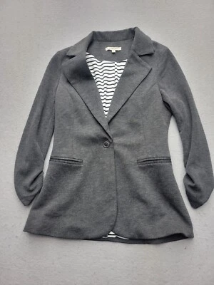 41 Hawthorn Women Blazer Small Grey Modern Heather Mid-Length Long Pockets - Image 1 of 4