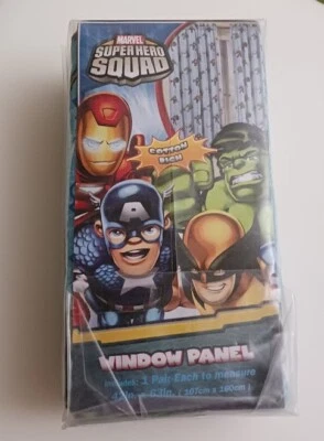 Marvel Super Hero Squad Window Curtain Panels (#EBT-4403) - Image 1 of 2