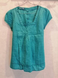 Bluse blau türkis Leinen Gr.36 Promod (2303075) - Bild 1 von 4